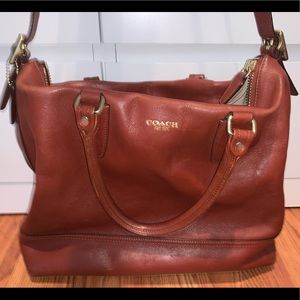 Brown Coach slouchy hobo bag